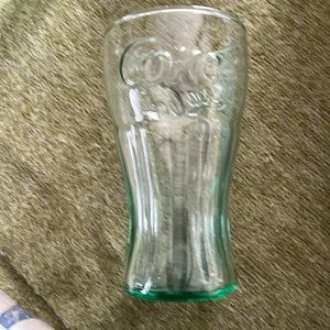 🌻3/$15 Green Coca Cola Glass-16oz